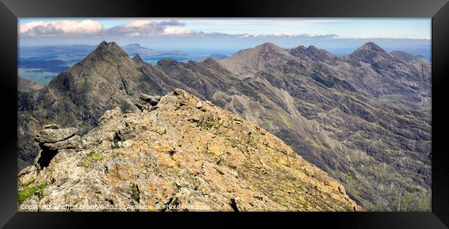 Looking to Sgurr nan Gillean and Am Basteir  Framed Print by Chris Drabble