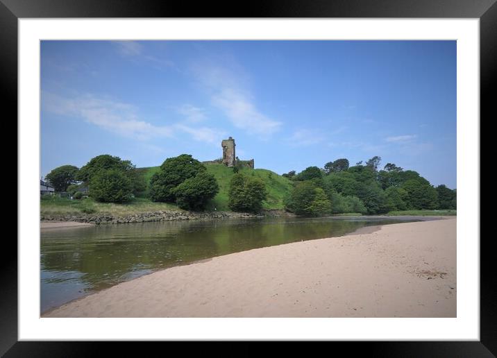 Red Castle Lunan Bay Framed Mounted Print by Mary M Rodgers