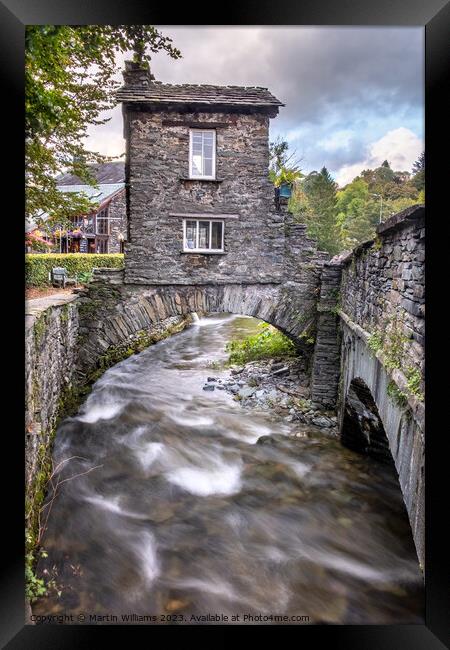 Bridge House, Ambleside in the Lake District Framed Print by Martin Williams