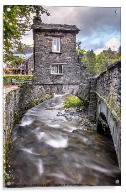 Bridge House, Ambleside in the Lake District Acrylic by Martin Williams