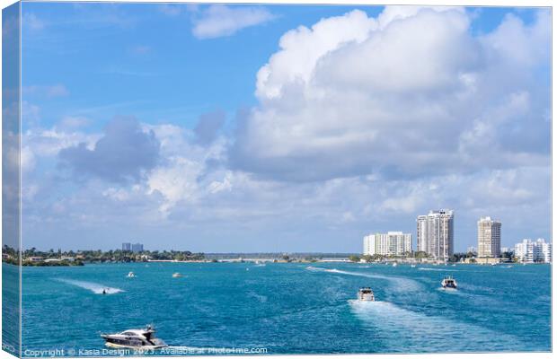 Out and About in Biscayne Bay  Canvas Print by Kasia Design