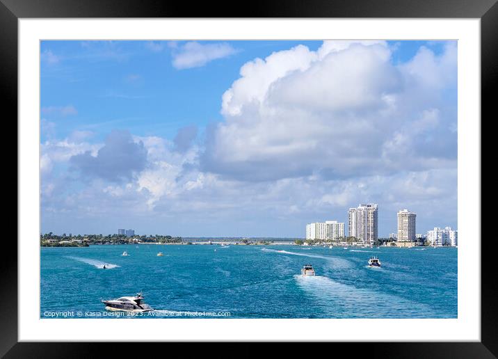 Out and About in Biscayne Bay  Framed Mounted Print by Kasia Design