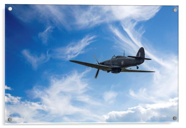 Battle of Britain Memorial Flight - Hurricane 02 Acrylic by Glen Allen