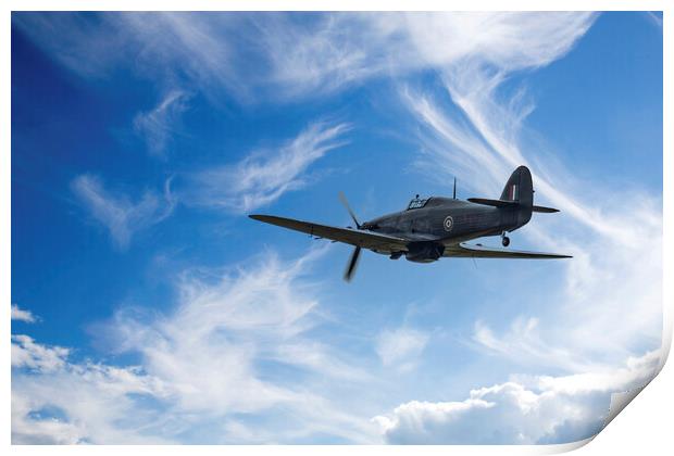 Battle of Britain Memorial Flight - Hurricane 02 Print by Glen Allen