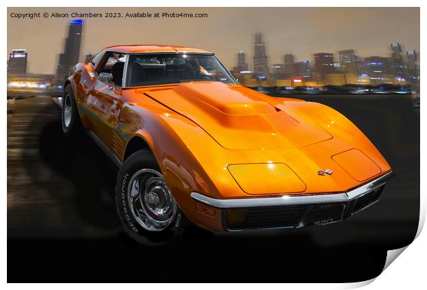 Chevrolet Corvette Stingray Print by Alison Chambers