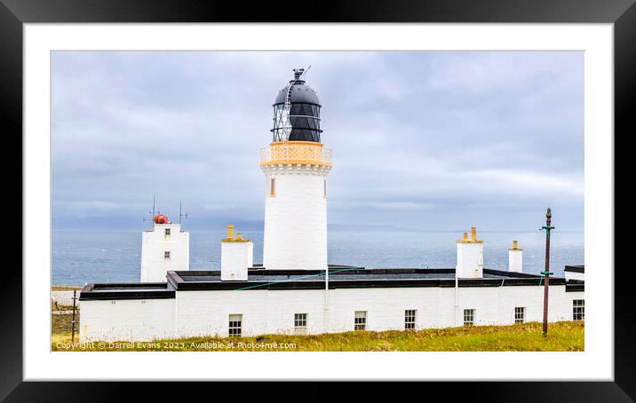 Lighthouse at Dunnet Head Framed Mounted Print by Darrell Evans