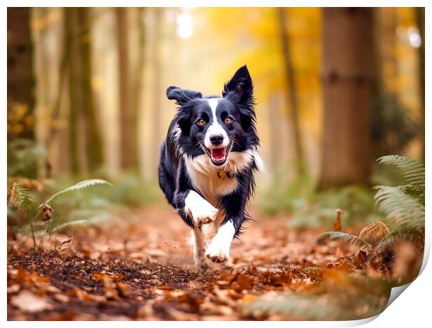 Sam The Border Collie Print by Steve Smith