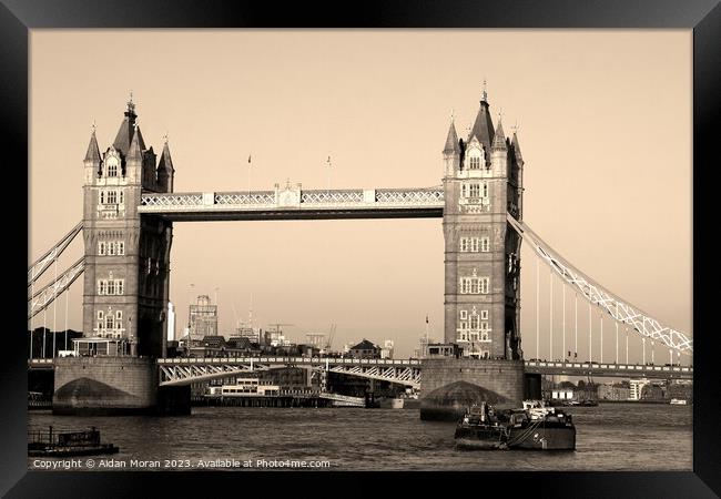 The Iconic Tower Bridge, London, England  Framed Print by Aidan Moran