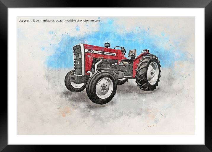 Iconic Agricultural Workhorse Framed Mounted Print by John Edwards