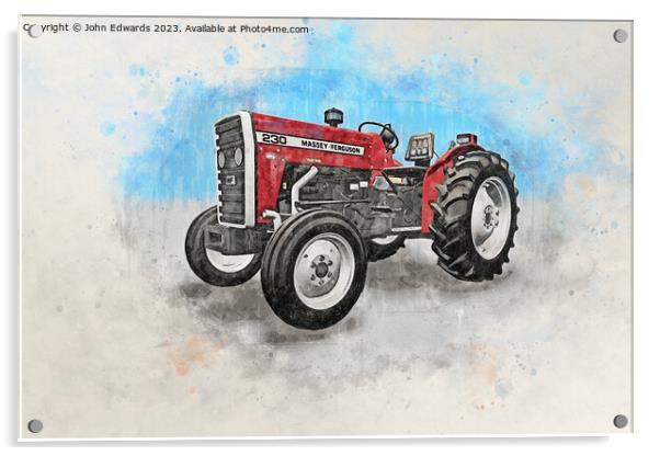 Iconic Agricultural Workhorse Acrylic by John Edwards