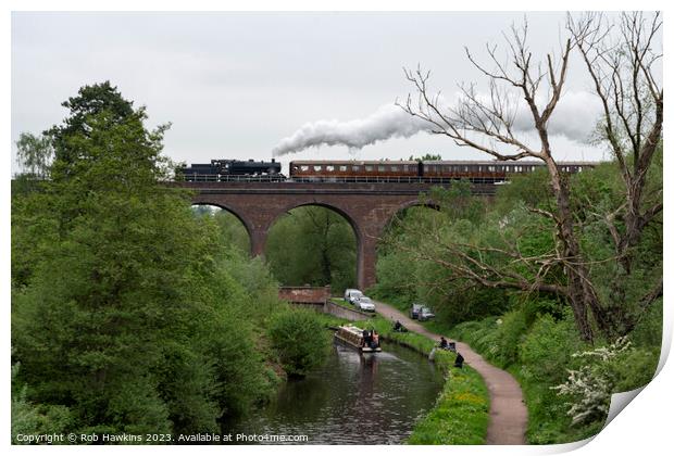 Severn Valley steam and barge  Print by Rob Hawkins