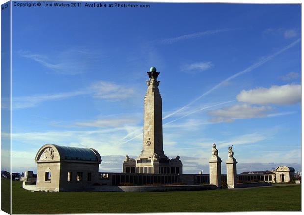The Portsmouth Naval Memorial Southsea Canvas Print by Terri Waters