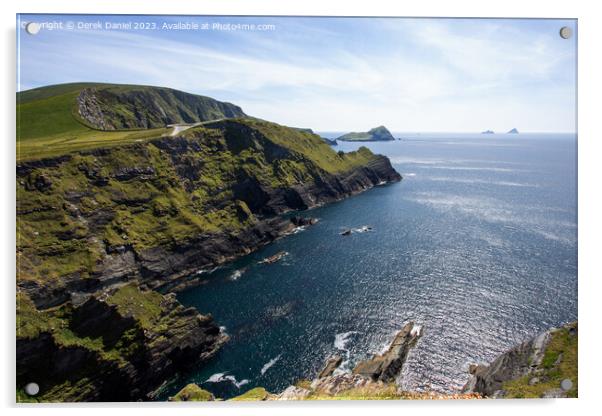 Majestic Kerry Cliffs Acrylic by Derek Daniel