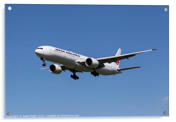 Japan Airlines Boeing 777-346              Acrylic by David Pyatt