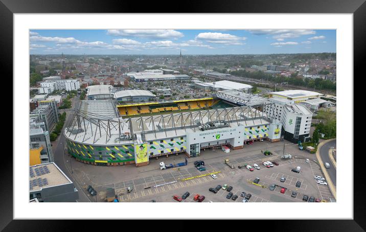 Carrow Road Norwich City Framed Mounted Print by Apollo Aerial Photography