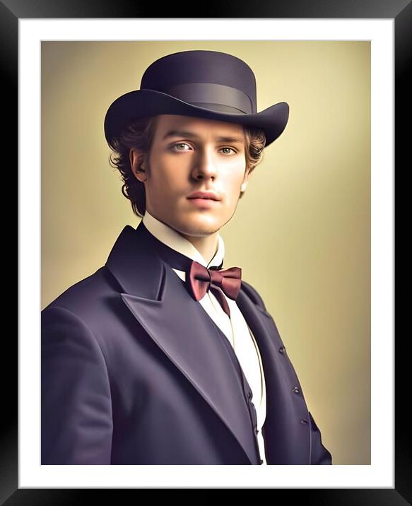 Studio portrait of a young man in Victorian times. Framed Mounted Print by Luigi Petro