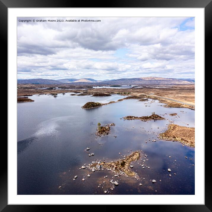 Lochan na h-Achlaise and Rannoch Moor Framed Mounted Print by Graham Moore