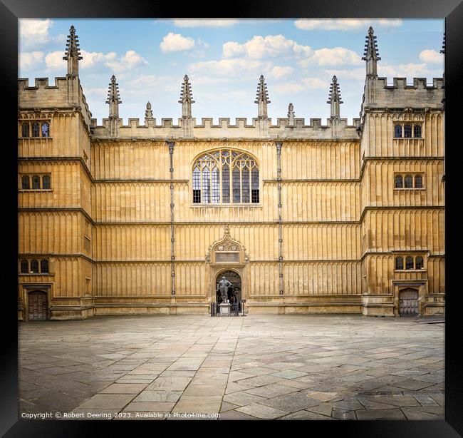 Bodleian library at Oxford University Framed Print by Robert Deering