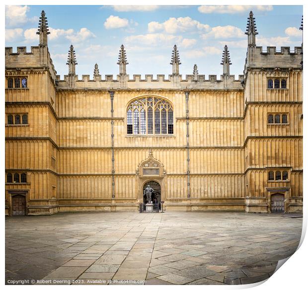 Bodleian library at Oxford University Print by Robert Deering