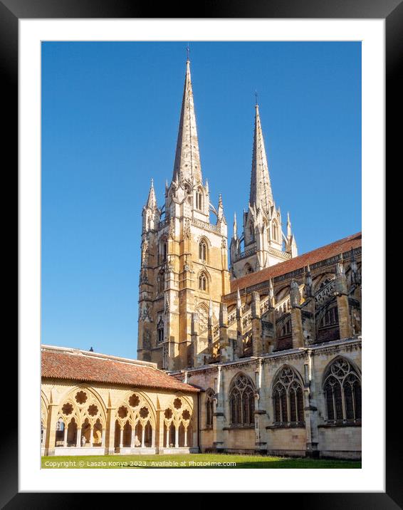 Cathedral of Saint Mary - Bayonne Framed Mounted Print by Laszlo Konya