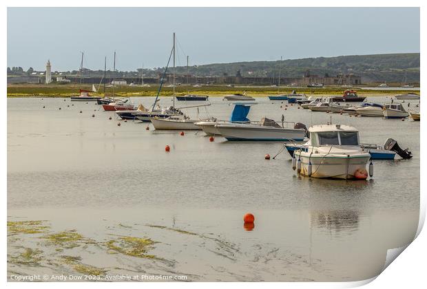 Keyhaven at high tide Print by Andy Dow
