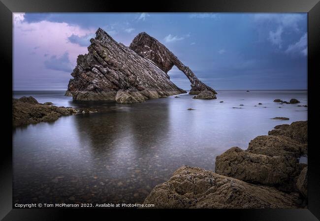 The Rugged Majesty of Bow Fiddle Rock Framed Print by Tom McPherson