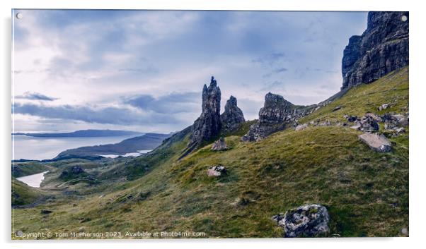 The Enigmatic Old Man of Storr Acrylic by Tom McPherson