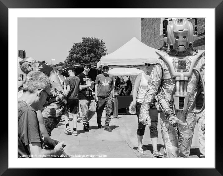 Cyberman Framed Mounted Print by Anthony Moore