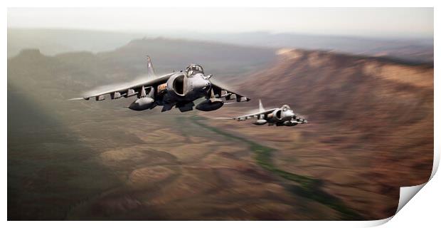 The Mighty Harrier Print by J Biggadike