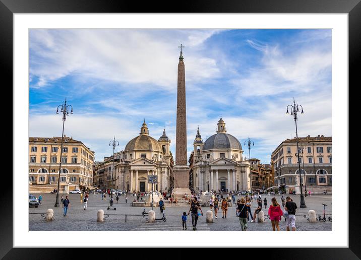 Piazza del Popolo Square in Rome Framed Mounted Print by Artur Bogacki