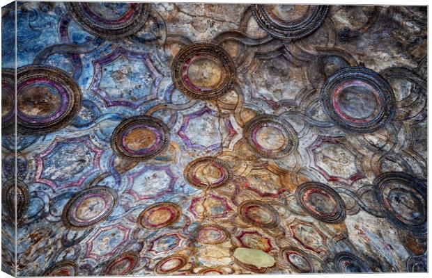 Ancient Ceiling With Abstract Patterns Canvas Print by Artur Bogacki