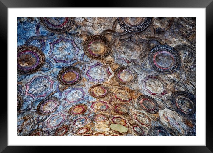 Ancient Ceiling With Abstract Patterns Framed Mounted Print by Artur Bogacki