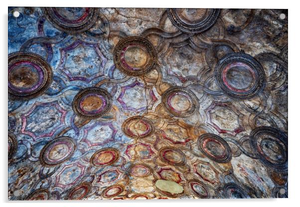 Ancient Ceiling With Abstract Patterns Acrylic by Artur Bogacki