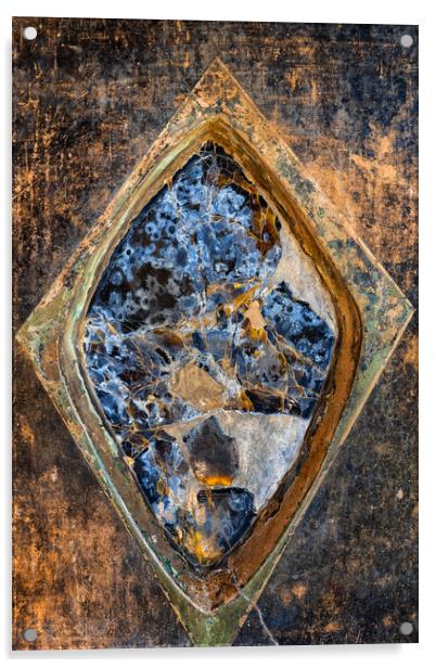 Ancient Broken Obsidian Mirror Acrylic by Artur Bogacki