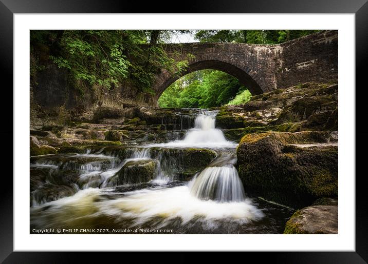 Bridge over the cascade 900 Framed Mounted Print by PHILIP CHALK