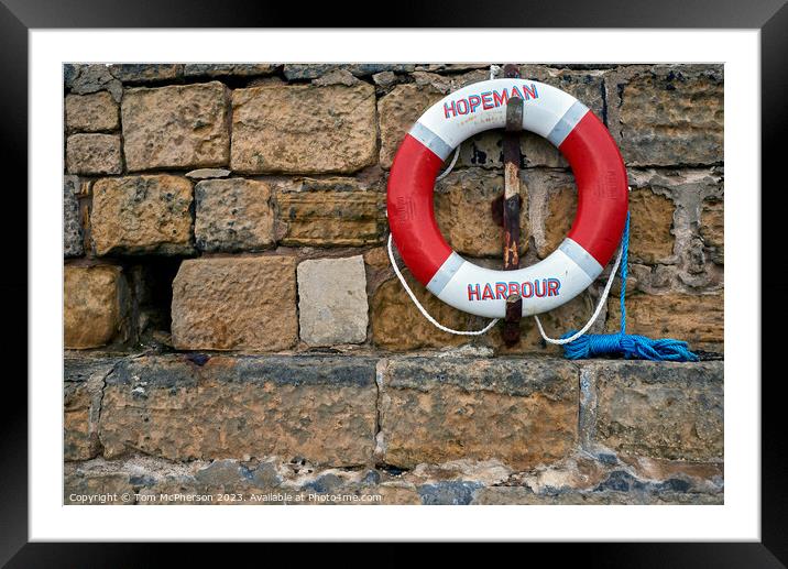 At Hopeman Harbour Framed Mounted Print by Tom McPherson