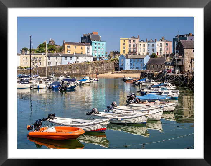  Tenby Harbour, Pembrokeshire, Wales. Framed Mounted Print by Colin Allen