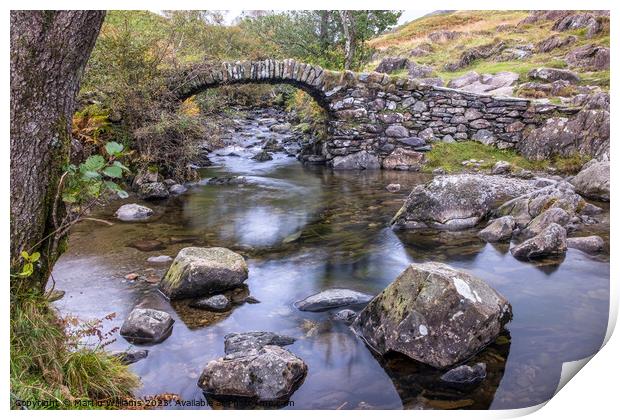 High Sweden Bridge; Ambleside; Lake District Print by Martin Williams