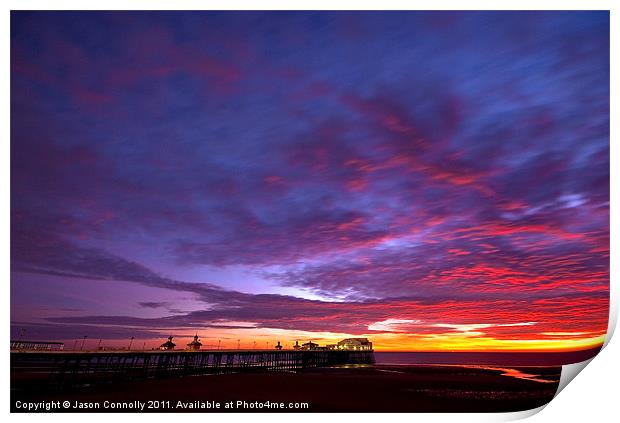 Last Light At Blackpool Print by Jason Connolly