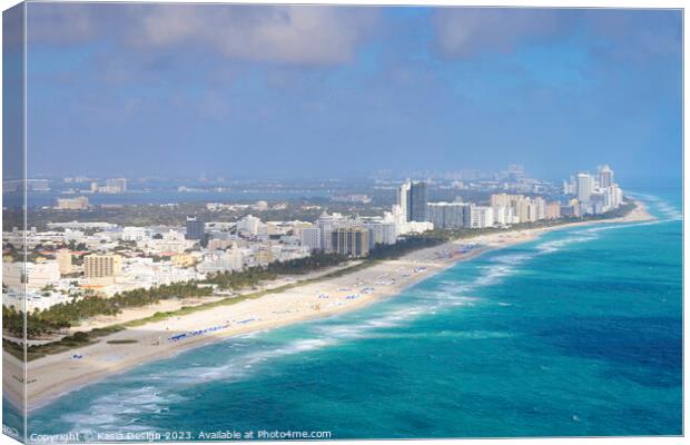 Approaching Miami Beach Canvas Print by Kasia Design