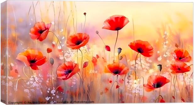 Red poppies Canvas Print by Paulina Sator