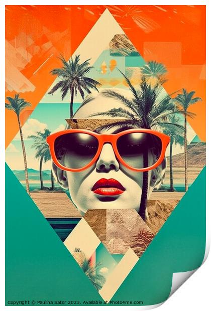 Tropical summer vibes Print by Paulina Sator