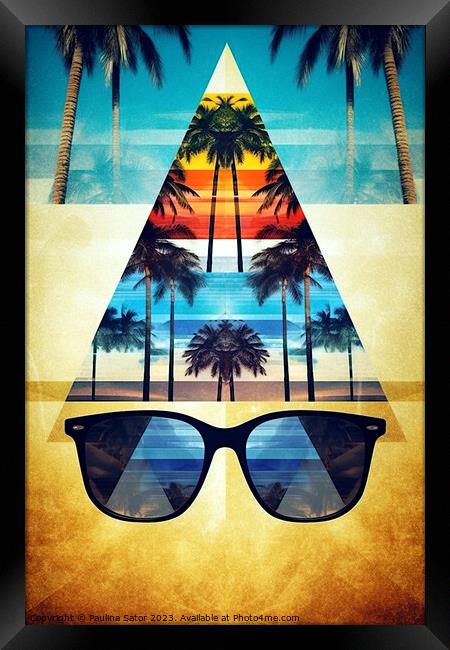 Tropical summer vibes Framed Print by Paulina Sator