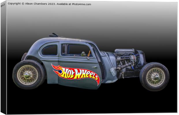 Hot Rod Car Canvas Print by Alison Chambers