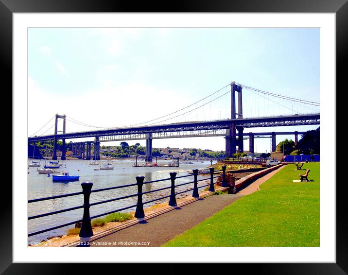The Iconic Tamar Bridges Framed Mounted Print by john hill