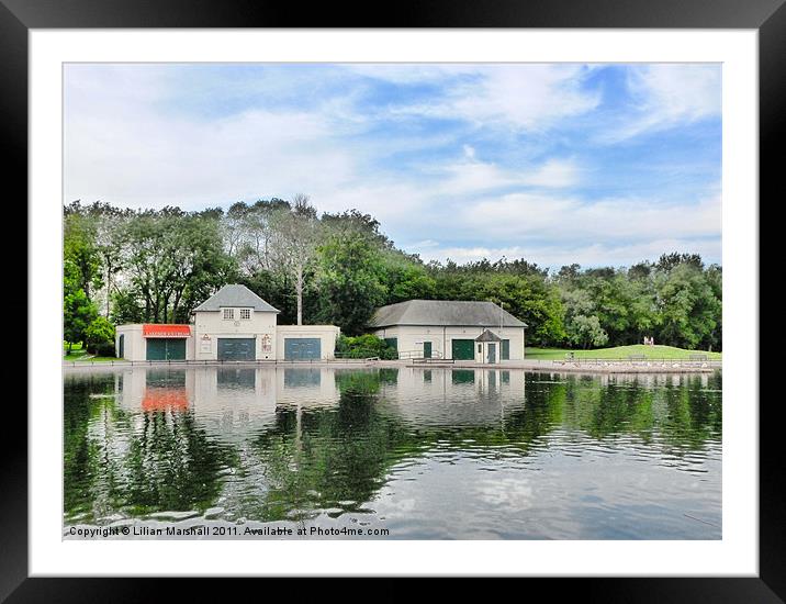 Lakeside Ice cream Kiosk Framed Mounted Print by Lilian Marshall