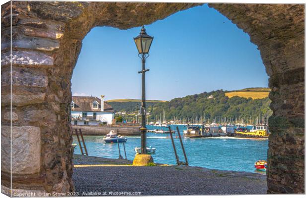Dartmouth from Bayards  Castle  Canvas Print by Ian Stone