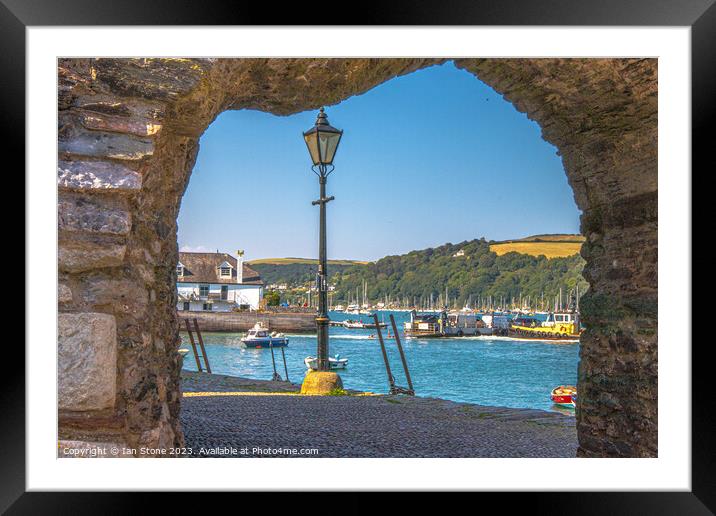 Dartmouth from Bayards  Castle  Framed Mounted Print by Ian Stone