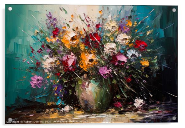 Floral Dreams Acrylic by Robert Deering