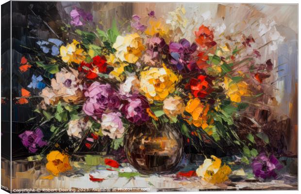 Floral Symphony Canvas Print by Robert Deering